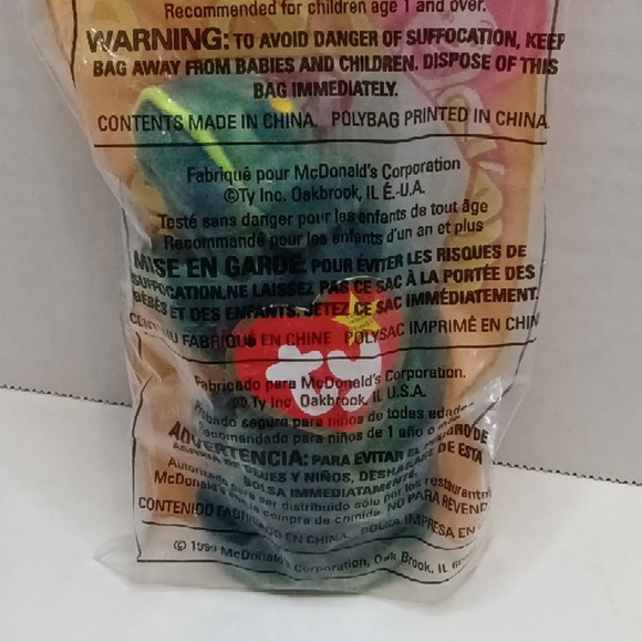 1999 McDonald's ty beanie babies, Iggy the iguana - Picture 2 of 2